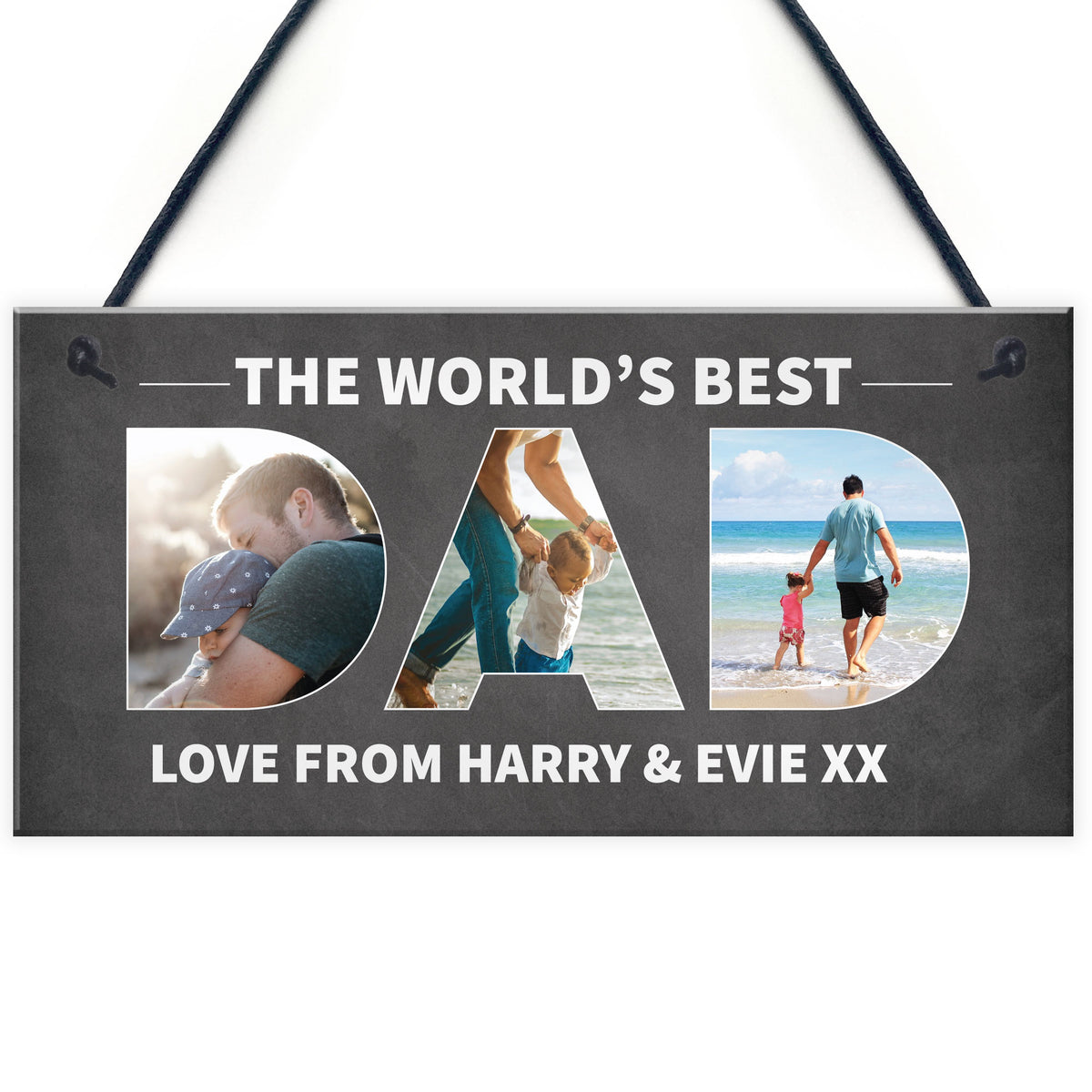 Personalised Gift For Dad Hanging Photo Plaque Dad Gift