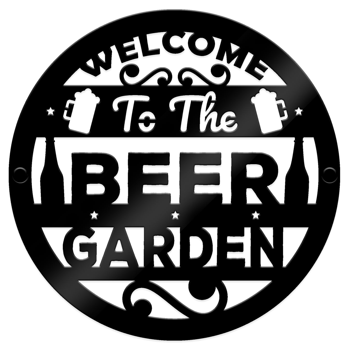 Beer Garden Welcome Signs For Outside Home Bar Pub 35x35cm