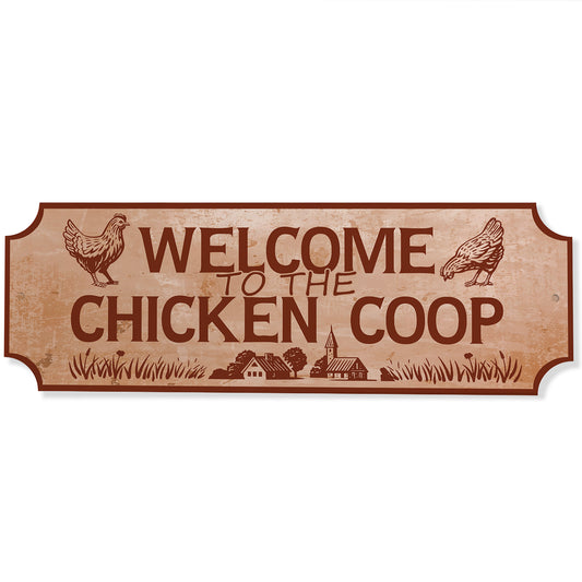 Chicken Coop Welcome Plaque For Farm Garden Yard Chicken Signs