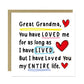 Card For Great Grandma With Kraft Envelope Included Great Grandm