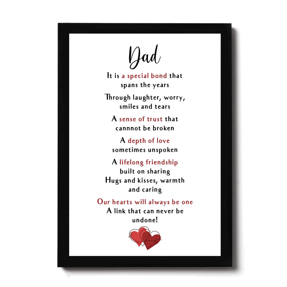 Special Gift For Dad Framed Print Thank You Gift For Dad