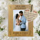Personalised Wedding Gift Wood Wedding Day 7x5 Photo Frame Heart