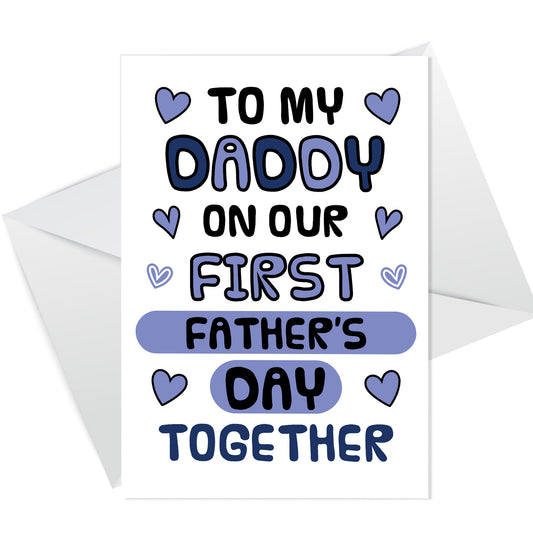 1st Fathers Day Card For Daddy Fathers Day Card For New Daddy