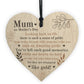 Mum Treasured Like Gold Cute Mothers Day Hanging Heart