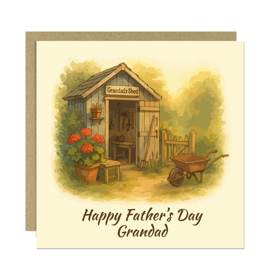 Cute Fathers Day Card For Grandad From Granddaughter Grandson