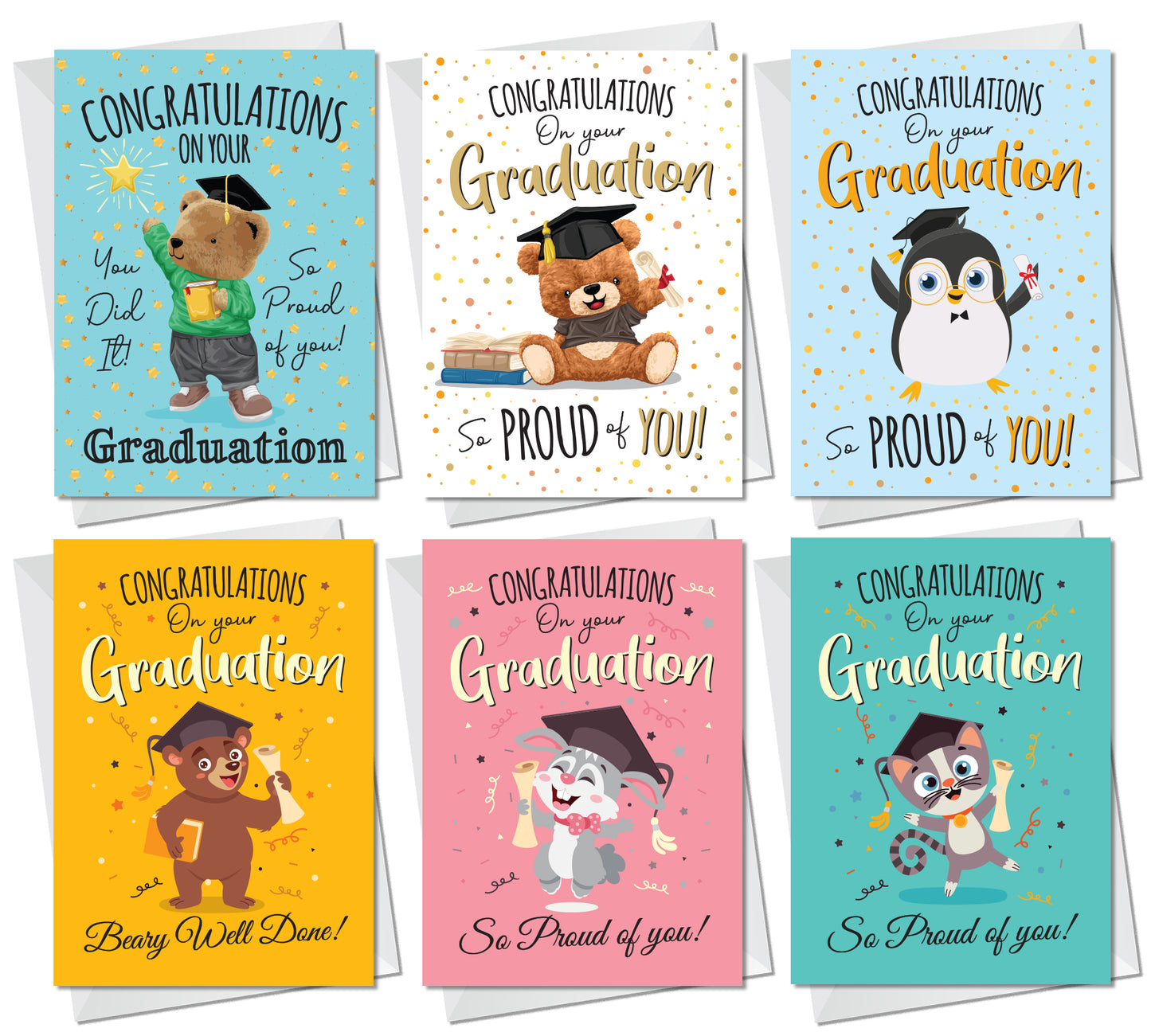 Graduation Card Pack Congratulations on Your Graduation Cards