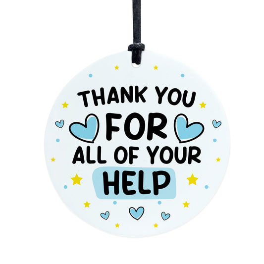Thank You For Your Help Gift For Friend Volunteer Teacher Mentor