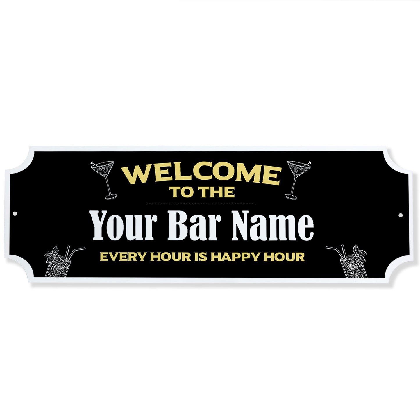 Personalised Bar Welcome Signs Home Bar Gift Accessories Outdoor