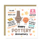 Happy Pottery Anniversary Card For Husband Wife 9th Anniversary