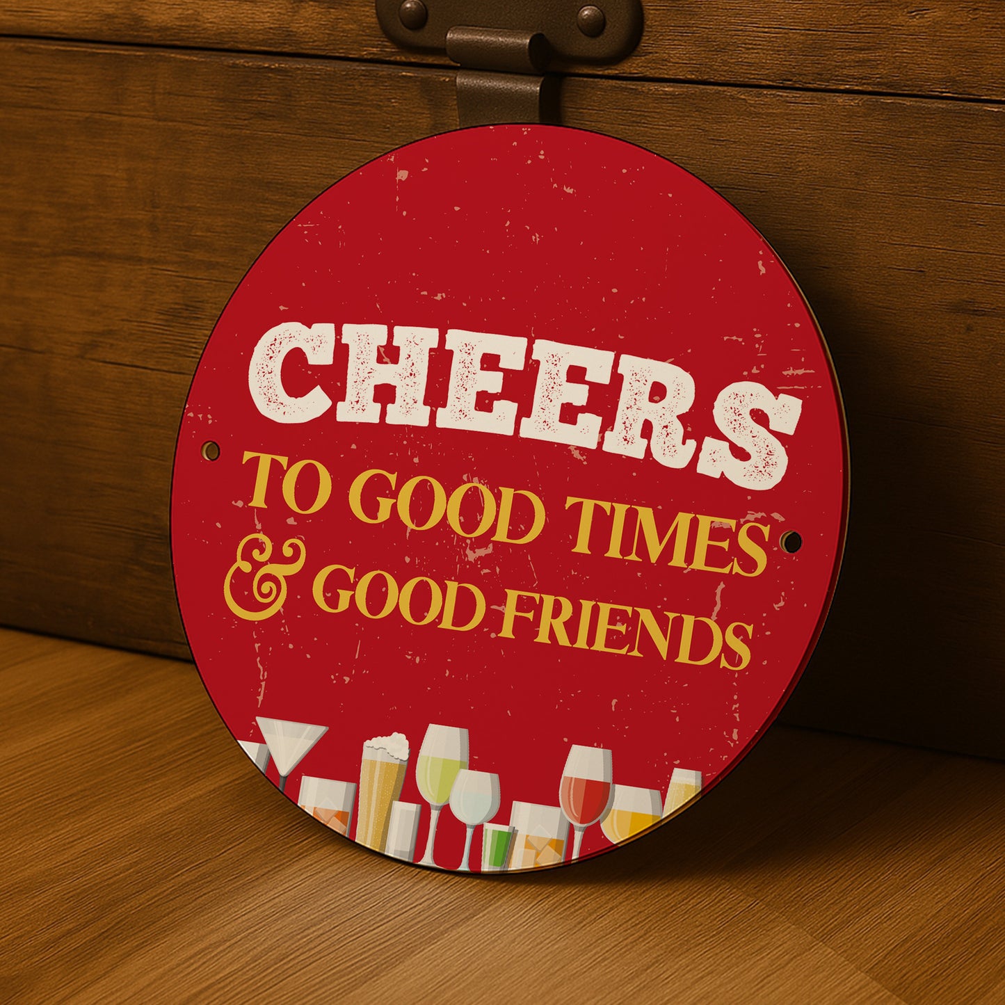 Bar Signs For Home Bar Round Wall Plaque Gift For Men Women