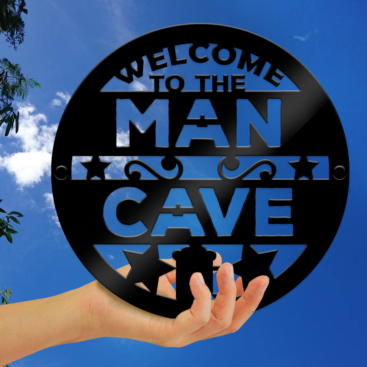 Man Cave Sign Wall Mounted Plaque Garage Workshop Garden Shed