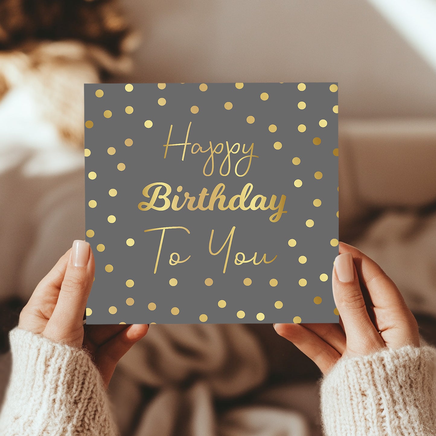 Birthday Card With Envelope Polka Dot Happy Birthday To You Card