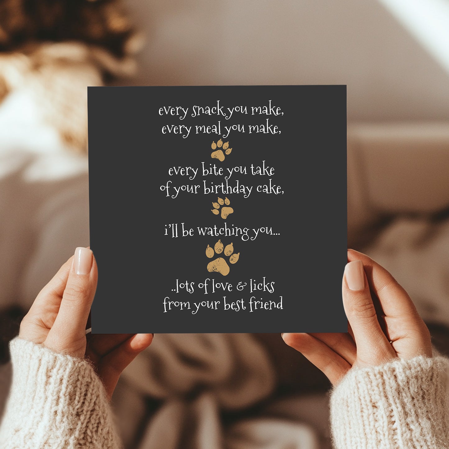 Funny Happy Birthday Card From The Dog Birthday Card For Mum Dad