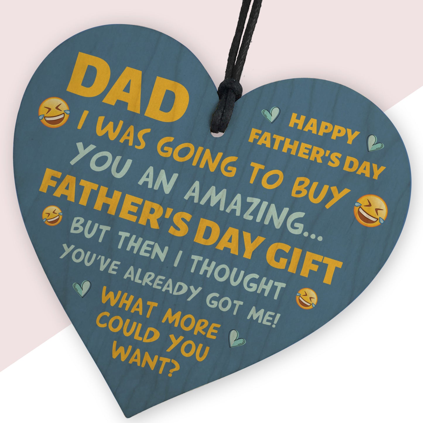 Dad Gifts For Fathers Day Novelty Wooden Heart Gift For Dad