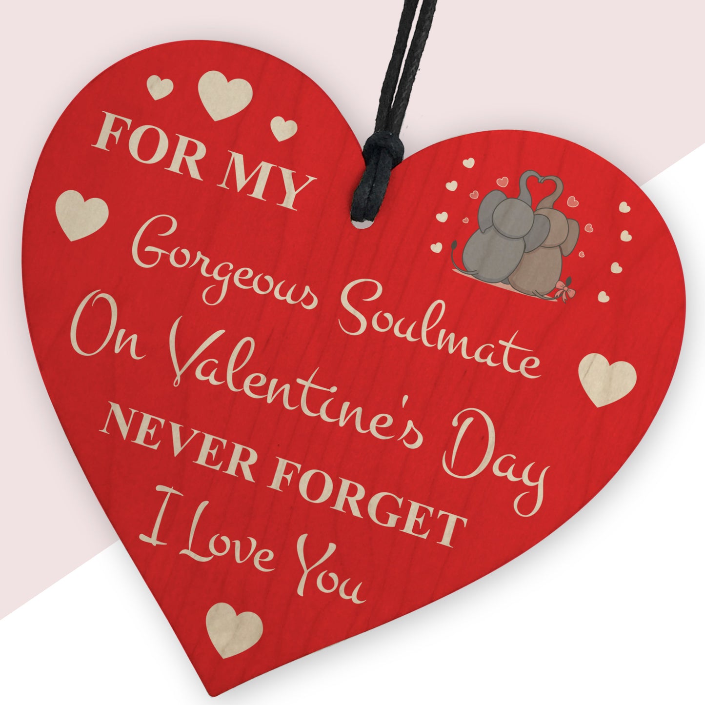 Valentines Day Gift Him Her Wood Heart Soulmate Gift Boyfriend