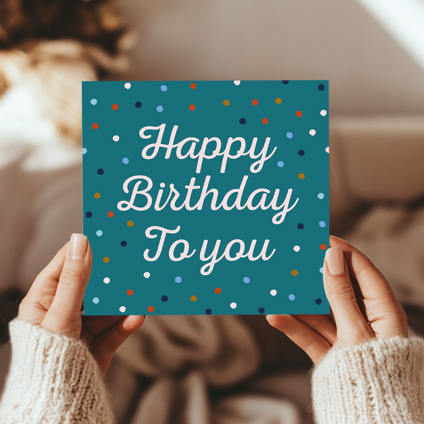 Happy Birthday To You Cards For Women With Envelope Polka Dot