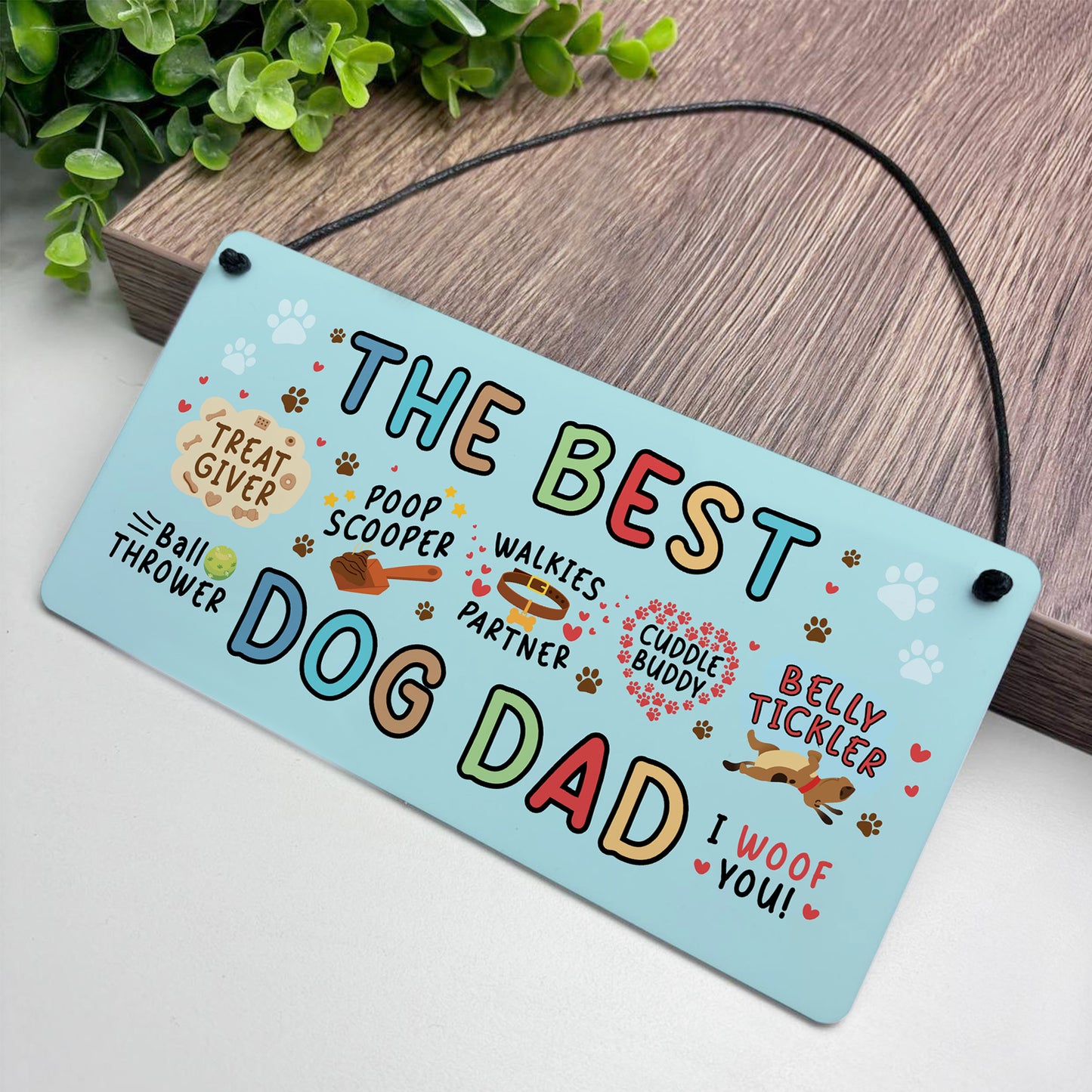 Funny Fathers Day Birthday Gift For The Best Dog Dad Gift Woof