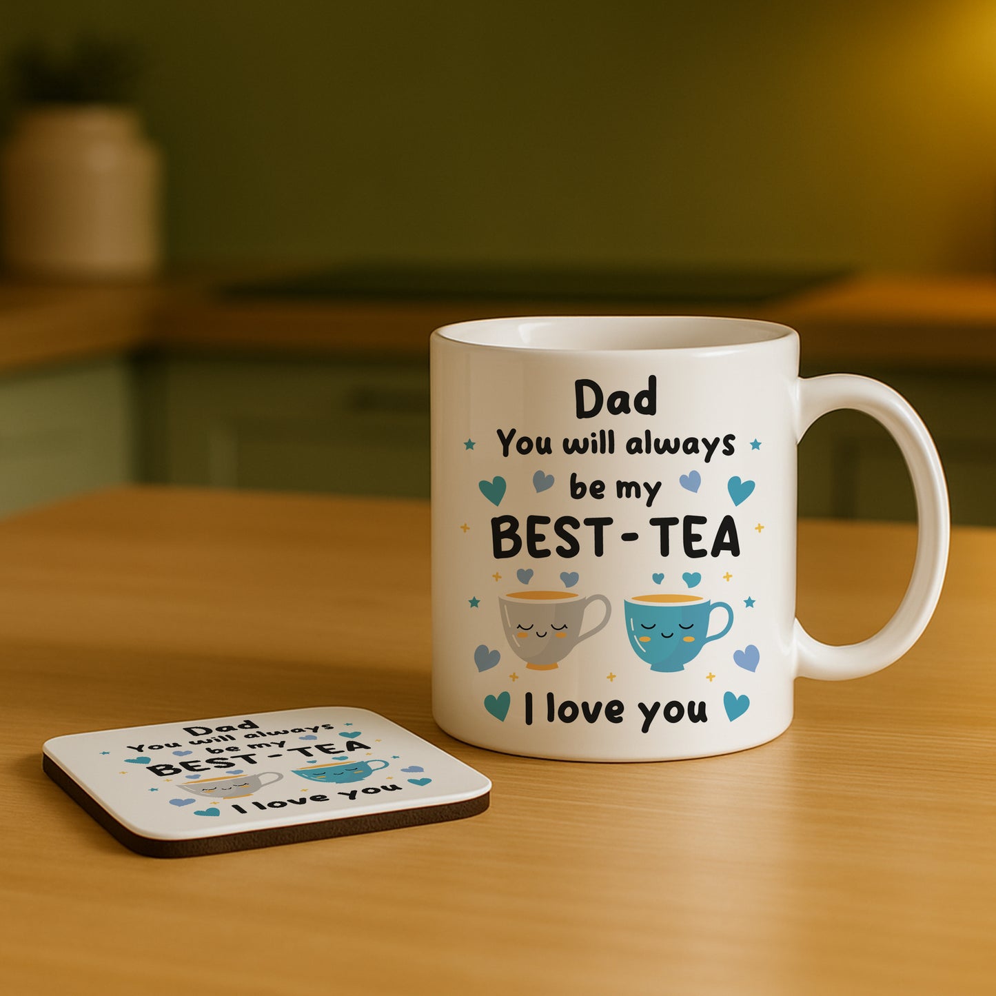 Dad Mug and Coaster Gift From Daughter Father and Daughter Gifts