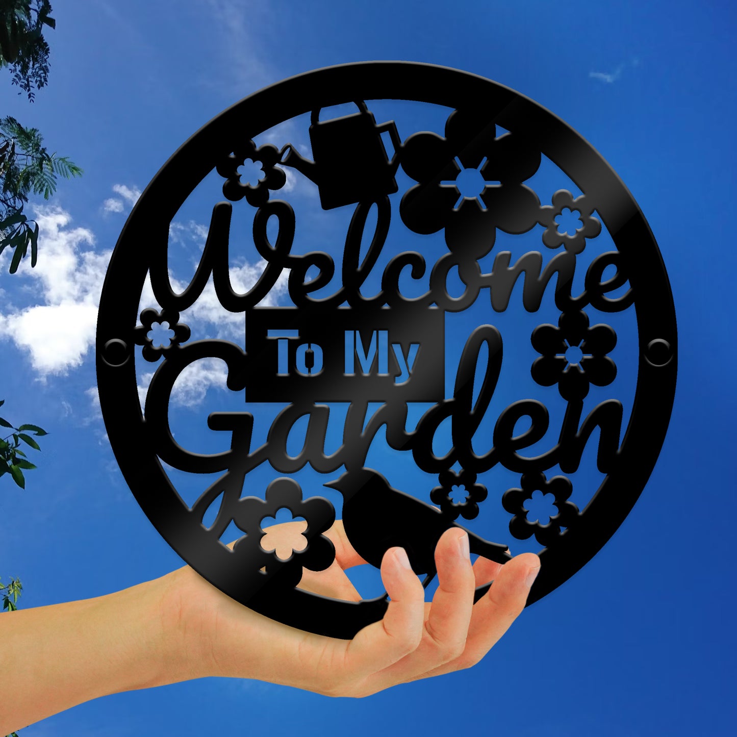 Garden Welcome Sign Garden Signs For Outside Acrylic Wall Plaque