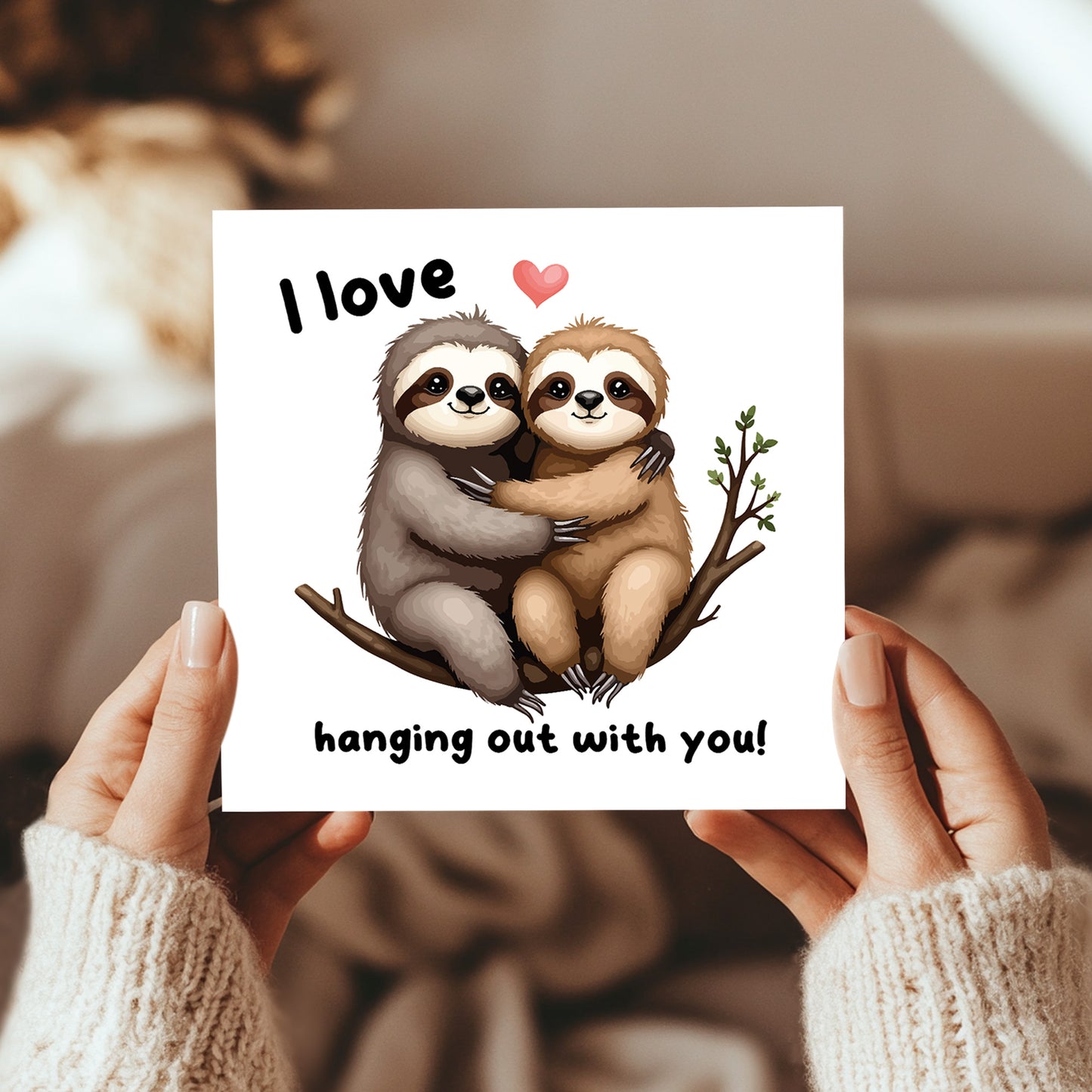 Funny Card For Valentines Day Anniversary Love Hanging Out