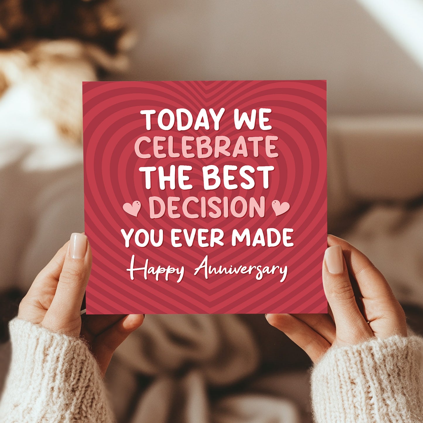 Anniversary Card For Him Her BEST DECISION YOU EVER MADE Funny