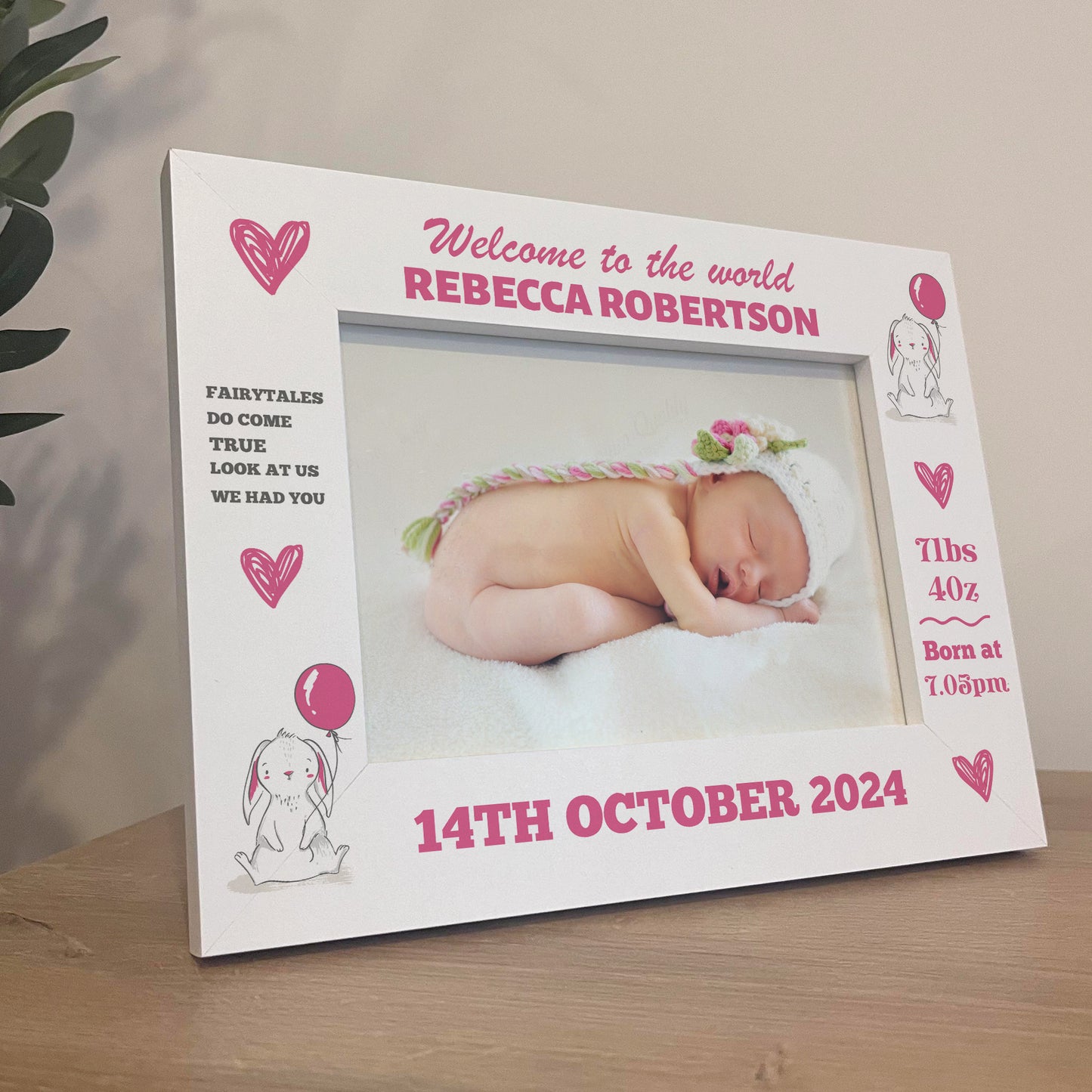 Baby Gift Photo Frame Personalised Gift For Baby Girl New Baby