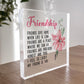 Gift For Best Friend Friendship Plaque Clear Block Best Friend