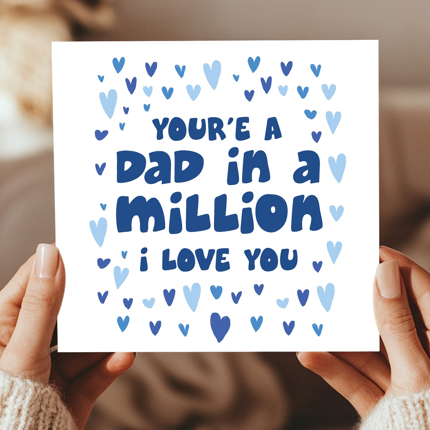 Card For Dad For Fathers Day DAD IN A MILLION Card With Envelope