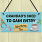 Funny Grandads Shed Sign Hanging Wall Door Plaque Shed Signs