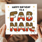 Happy Birthday Card For Nan FAB NAN CARD From Granddaughter
