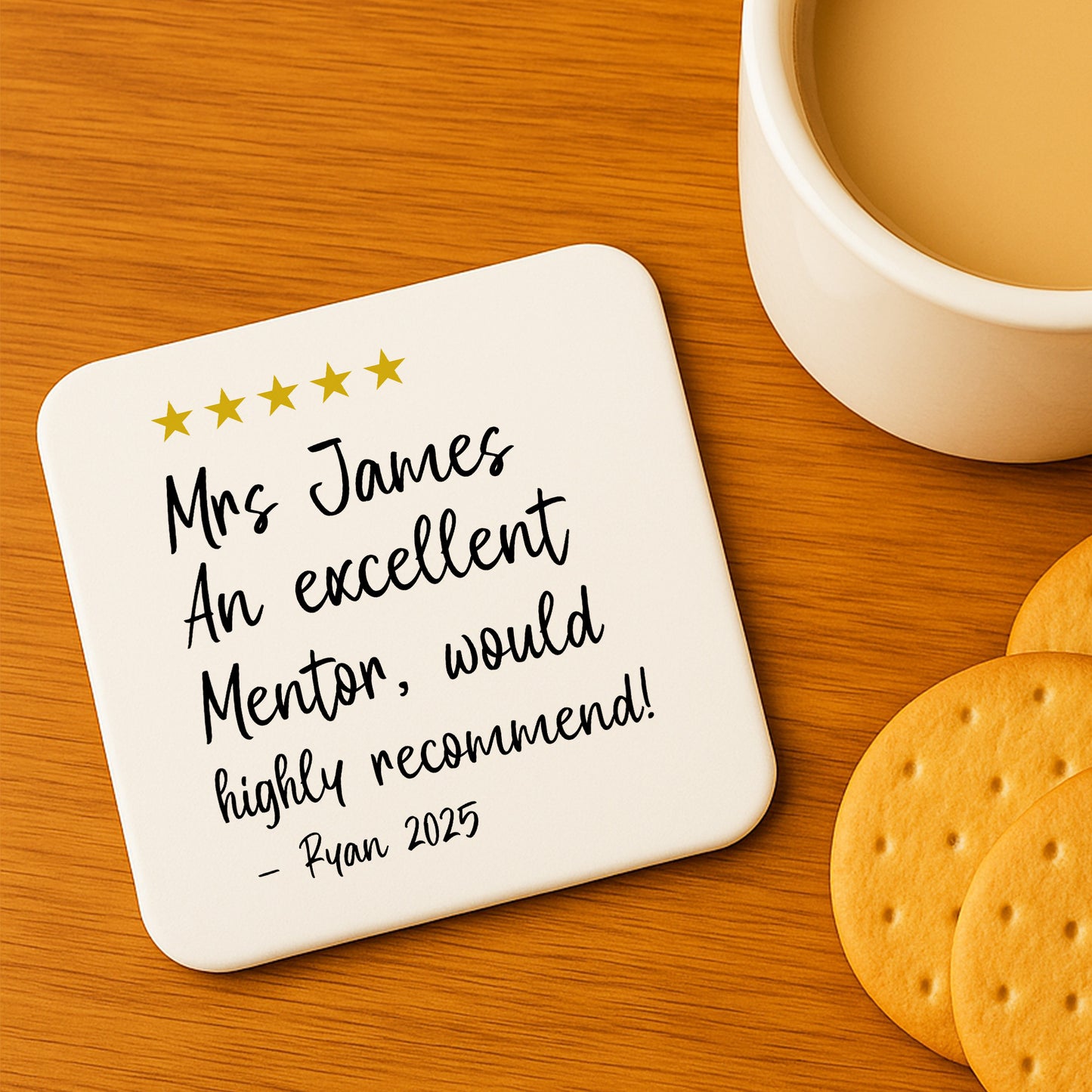 Personalised Excellent Mentor Coaster Appreciation Gift