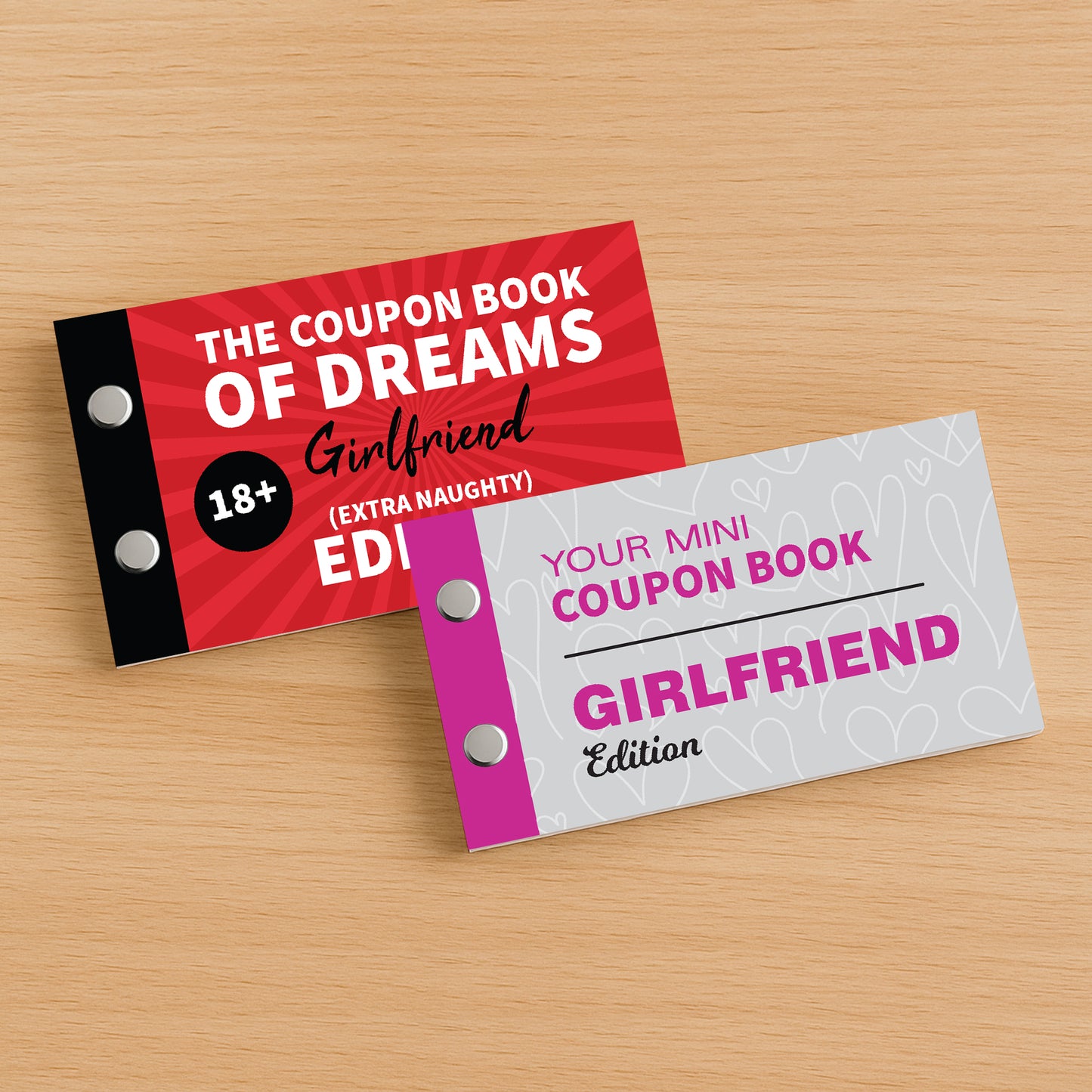 Fun Birthday Gift For Girlfriend Bundle of 2 Coupon Books