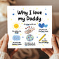 Daddy Card Why I Love Daddy Card Birthday Card for Daddy