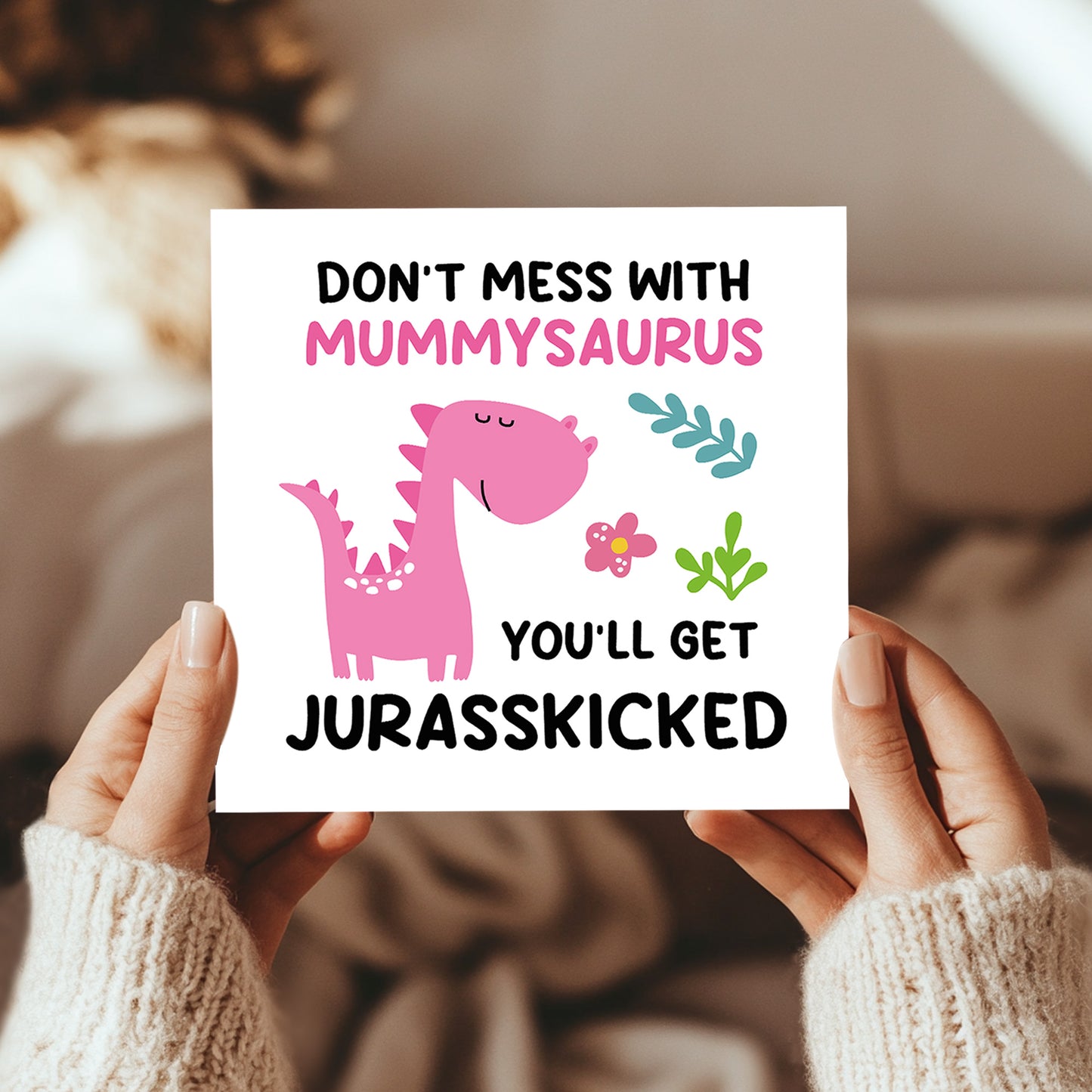 Funny Mothers Day Card for Mummy Mummysaurus Birthday Card