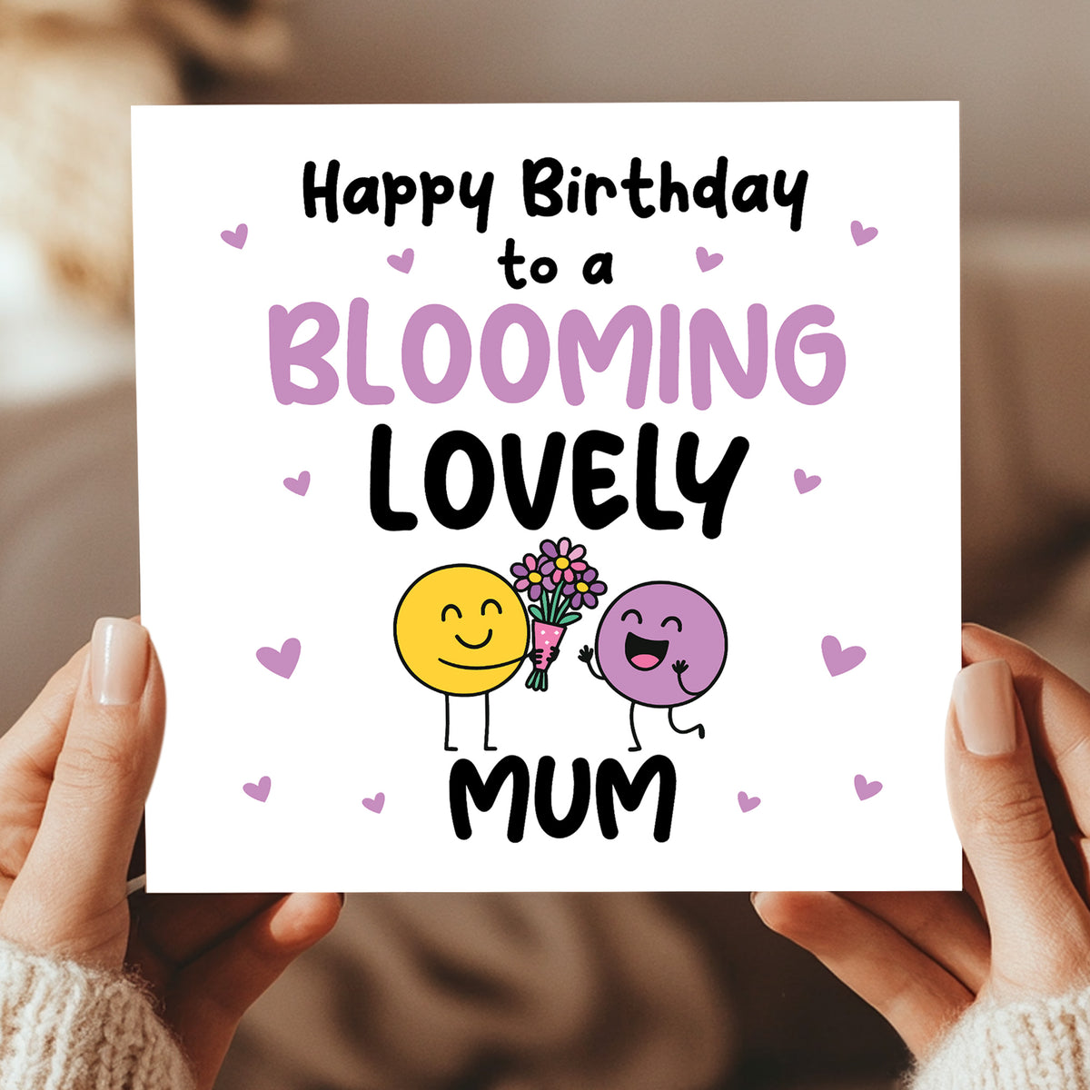 Happy Birthday Card For Mum Blooming Lovely Mum Kraft Envelope