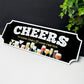 Cheers Plaque Bar Accessories for Home Pub Outside Decoration