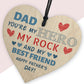 Father's Day Dad Gift Wooden Heart Dad Gifts From Daughter Son