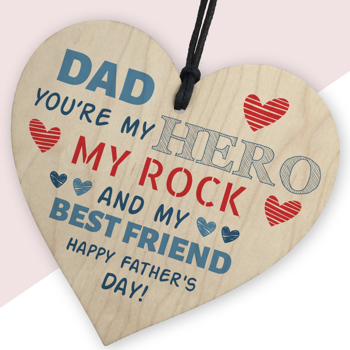 Father's Day Dad Gift Wooden Heart Dad Gifts From Daughter Son