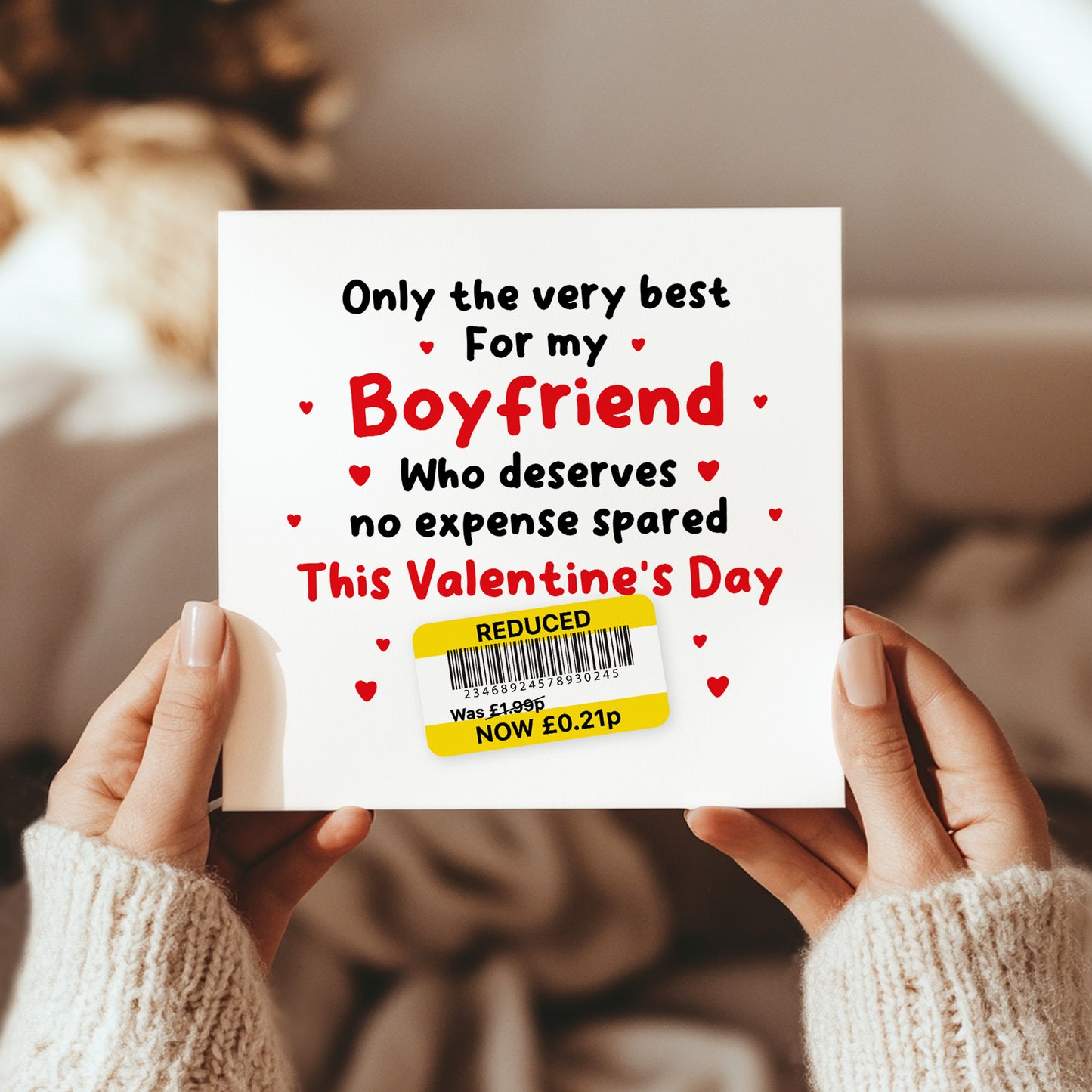 Funny Valentines Day Card For Boyfriend Reduced Sticker Cheap