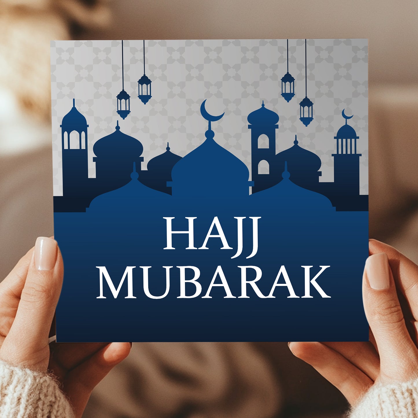 Hajj Mubarak Blessings Card Dua Kaaba Muslim Islamic Cards