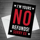 Funny Valentines Day Card I’m Yours Joke Card for Wife Husband