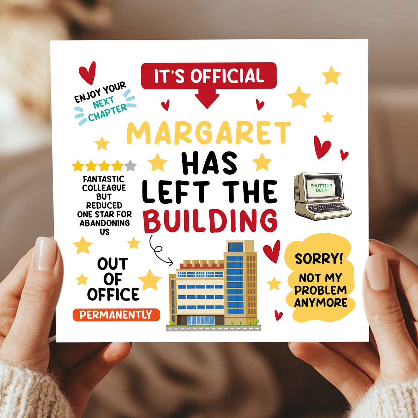 Funny New Job Card For Colleague Co Worker Personalised Card