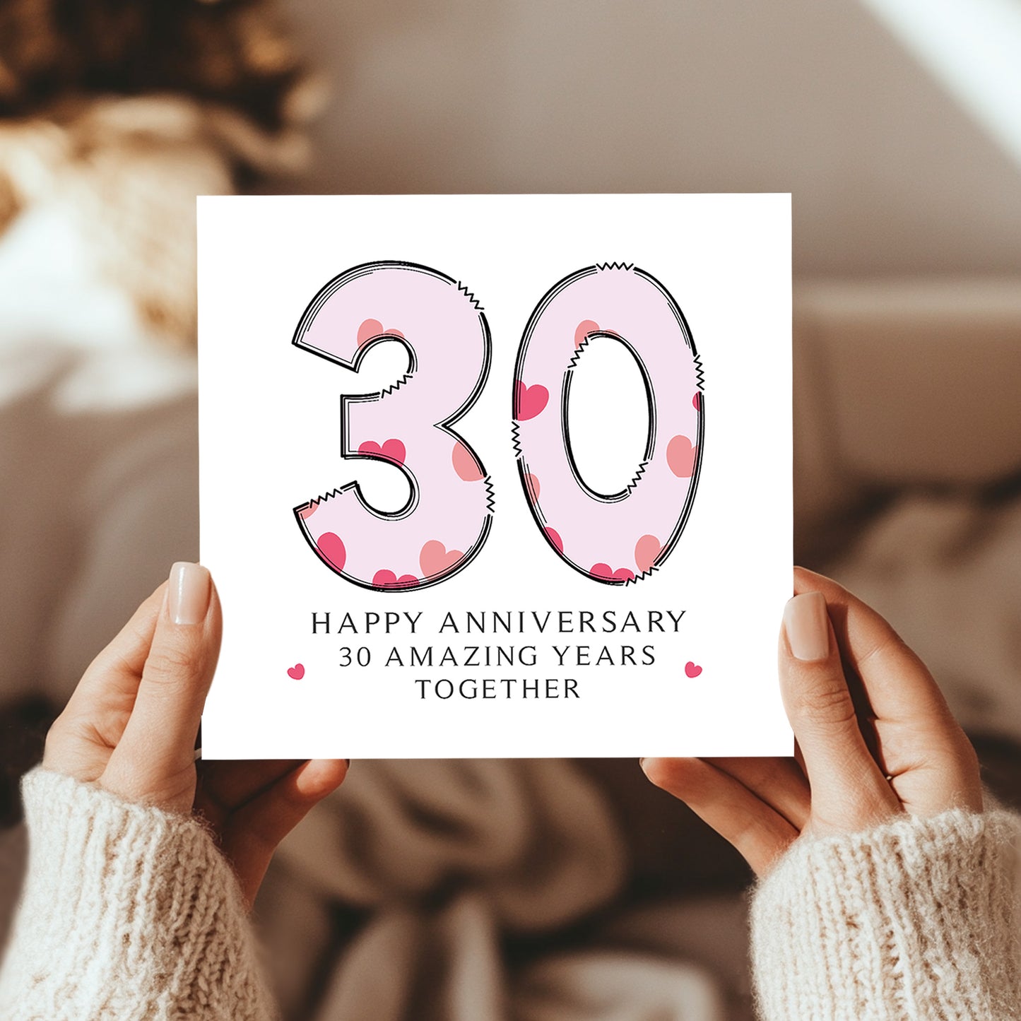 30th Wedding Anniversary Card With Envelope Anniversary Cards