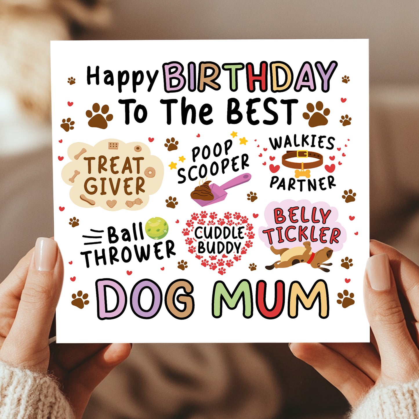 Birthday Card From The Dog Birthday Card For Best Dog Mum