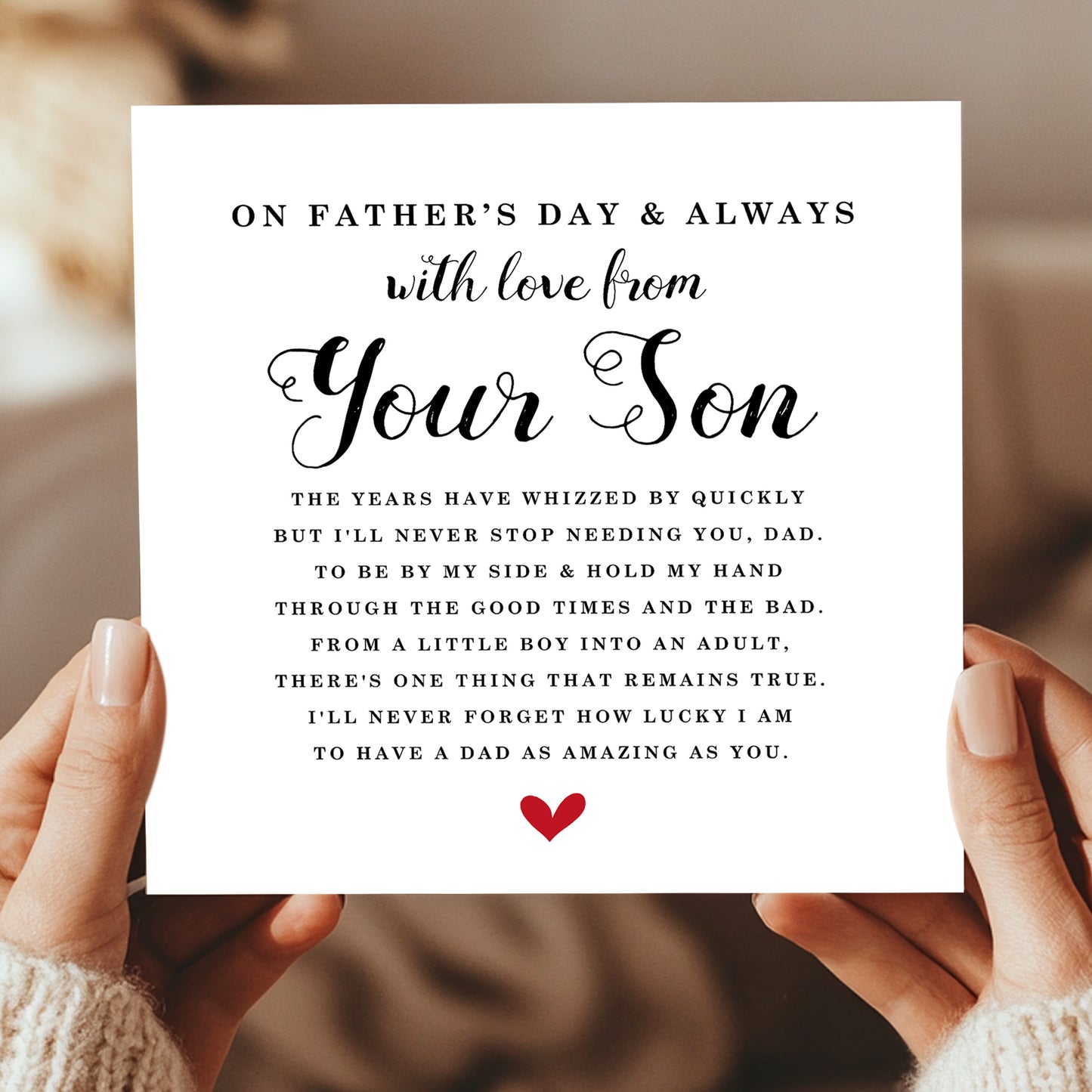 Fathers Day Card From Son Happy Father's Day Card For Dad