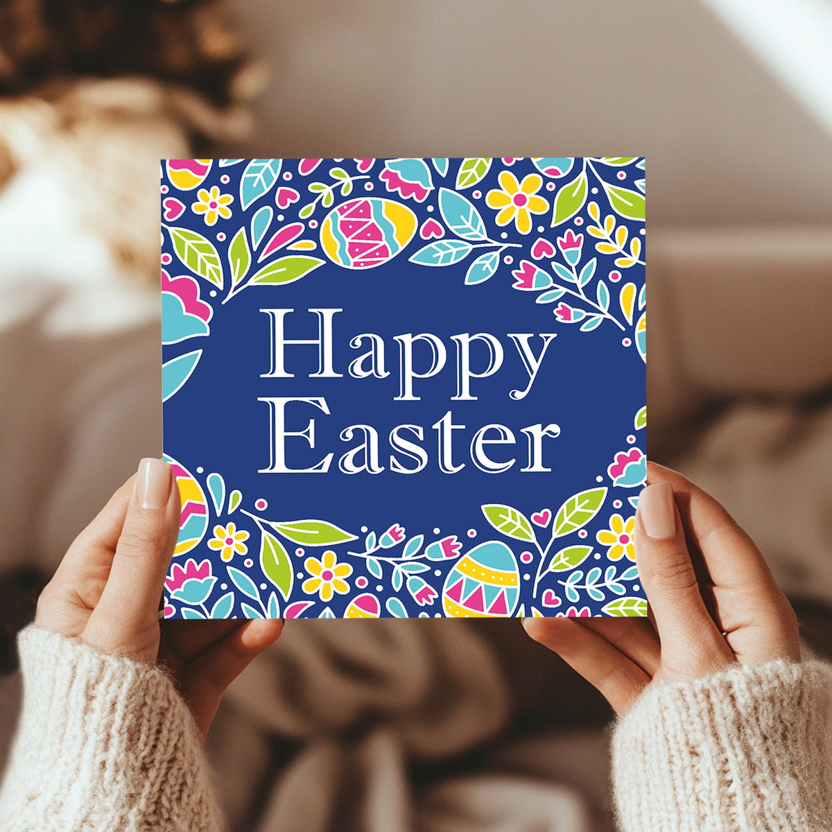 Easter Card, Cute Easter Card, Easter Card With Kraft Envelope