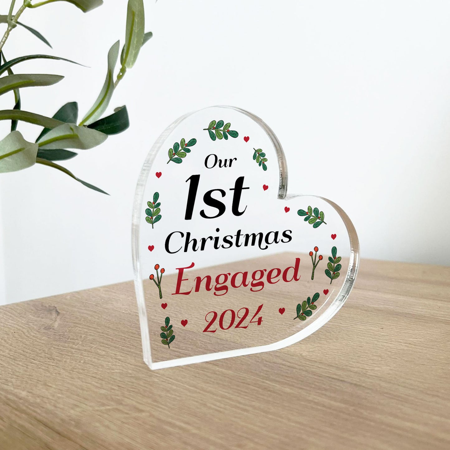 Our 1st Christmas Engaged Personalised Couple Gift Christmas Gif