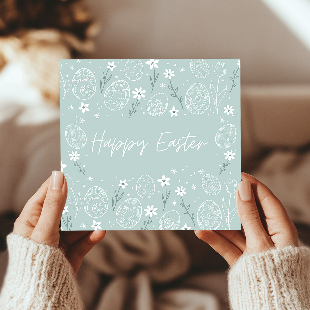 Easter Card, Bunny Easter Card, Card For Easter, Easter Wishes