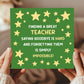 Teacher Leaving School Nursery Thank You Card End of Term