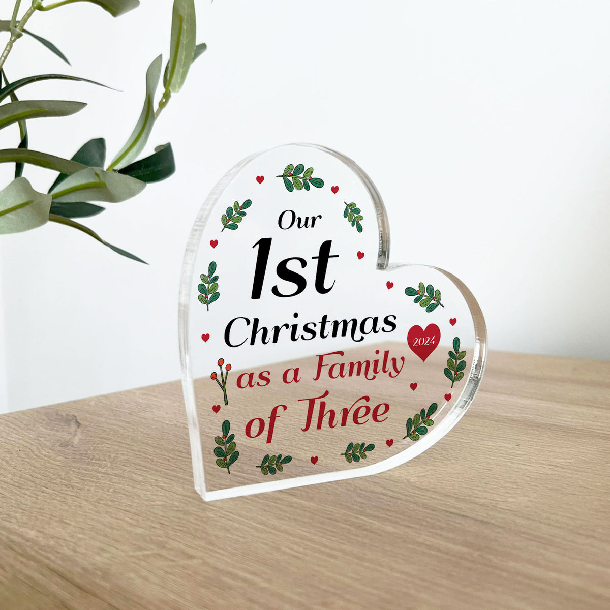 Our 1st Christmas As A Family Of Three Personalised Family Gift